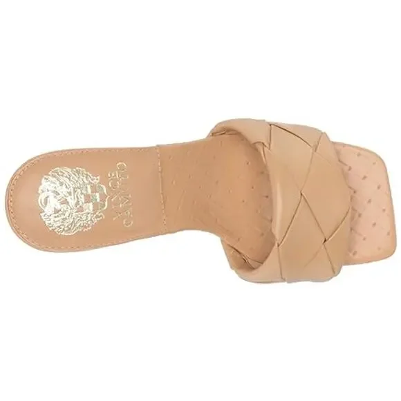 Vince Camuto Brelanie Woven Strap Mule Heels Dulce De Leche Womens Size 6 - Picture 3 of 12